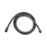 Product Cut out image of the JTP Vos Brushed Black 1500mm Metal Shower Hose